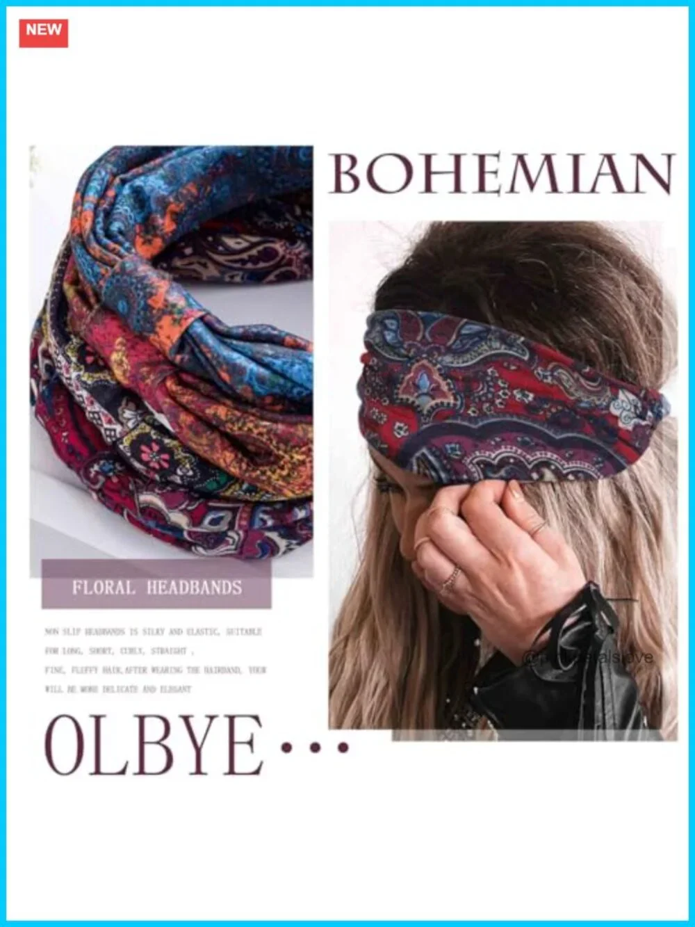 Wide Boho Stretch Headbands Polyester Spandex Turban Wraps Yoga Running Hair